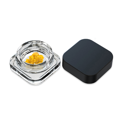 Küçük Balmumu Cam Dab Kavanozları Konsantre Konteyner 5ml 7ml 10ml Gıda Sınıfı