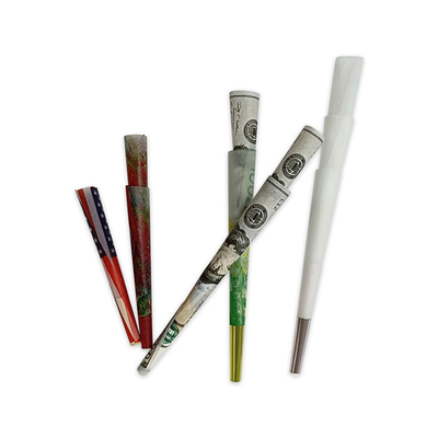 Kahverengi Pirinç Kağıdı Ön Rulo Koni Yavaş Yanan 84mm 98mm ROHS Onaylandı